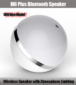 10W New Style Double Loudspeakers Round Bluetooth Speaker with Laser Light