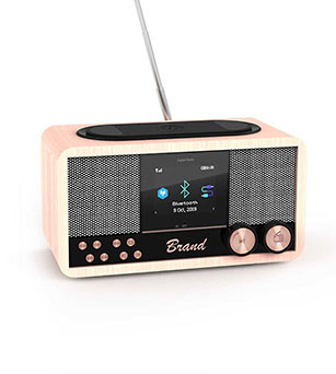 Luxury Wooden  6W Bluetooth Speaker with FM Radio/Bluetooth /Aux/ TF/ USB