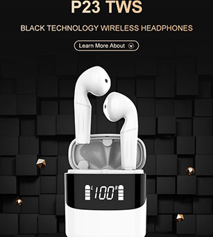 TWS Wireless Headphones wtih charging case,Real Power Display