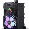 15 Inch Portable Rechargeable Outdoor Trolley Bluetooth Speaker with Mic