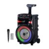 15 Inch Portable Rechargeable Outdoor Trolley Bluetooth Speaker with Mic