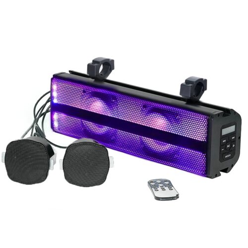 27 Inch Outdoor Sound Bar Speaker with LED Pixel Light for UTV&ATV&Golfcar