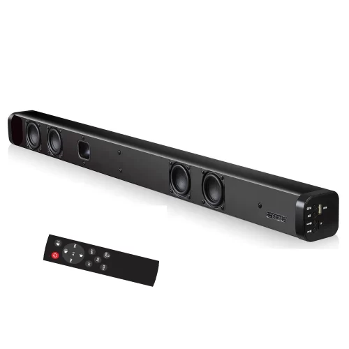 Black 2.0CH 40W  HDMI(ARC) Optical Sound Barspeaker