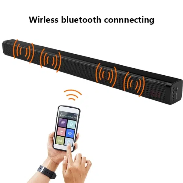 Black 2.0CH 40W  HDMI(ARC) Optical Sound Barspeaker