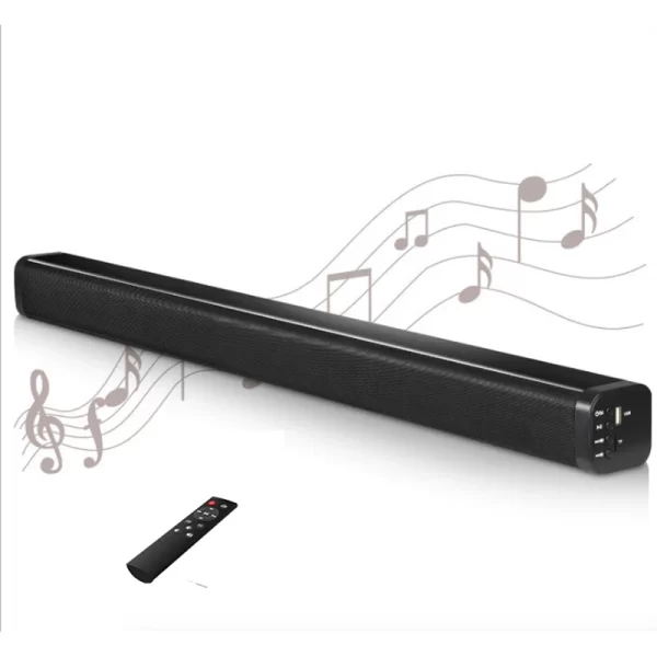 Black 2.0CH 40W  HDMI(ARC) Optical Sound Barspeaker