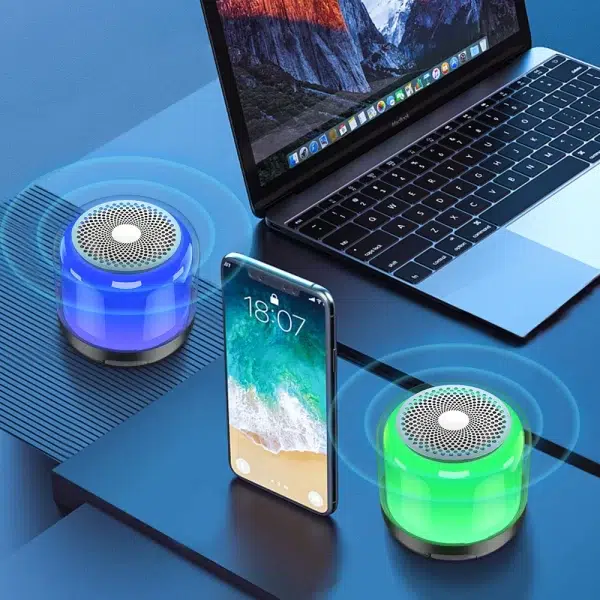 Outdoor Waterproof Mini Bluetooth Speaker With LED Flashing light