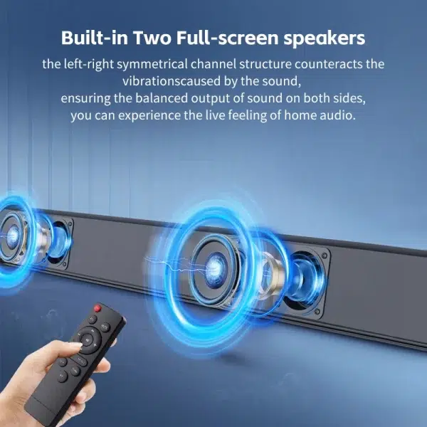 TV Surround Sound System Sound Bar Speakers with BT/Coaxial/AUX/PC/Gaming/Projectors