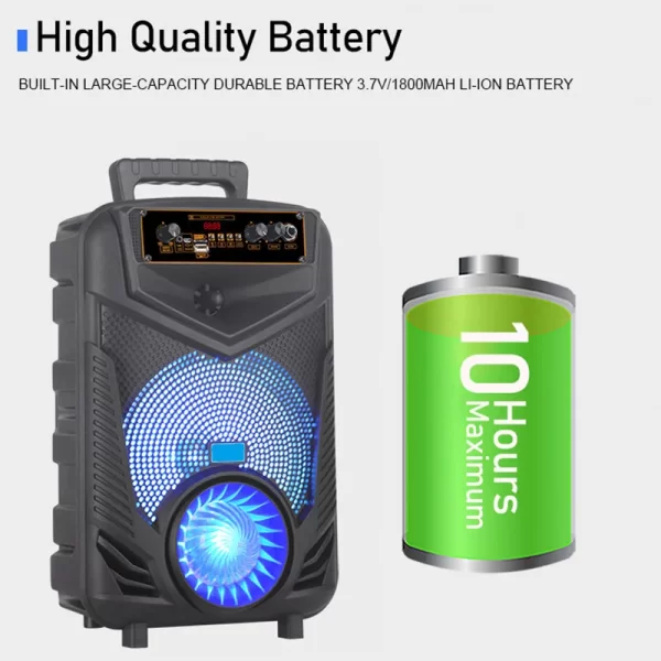 Multifunctional Super Bass Dual Subwoofer Karaoke Portable Speaker